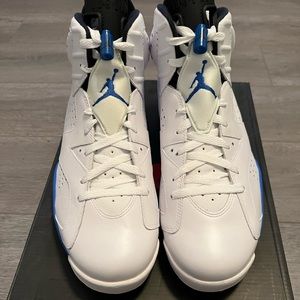 COPY - Air Jordan 6 retro. White, sport blue/black.